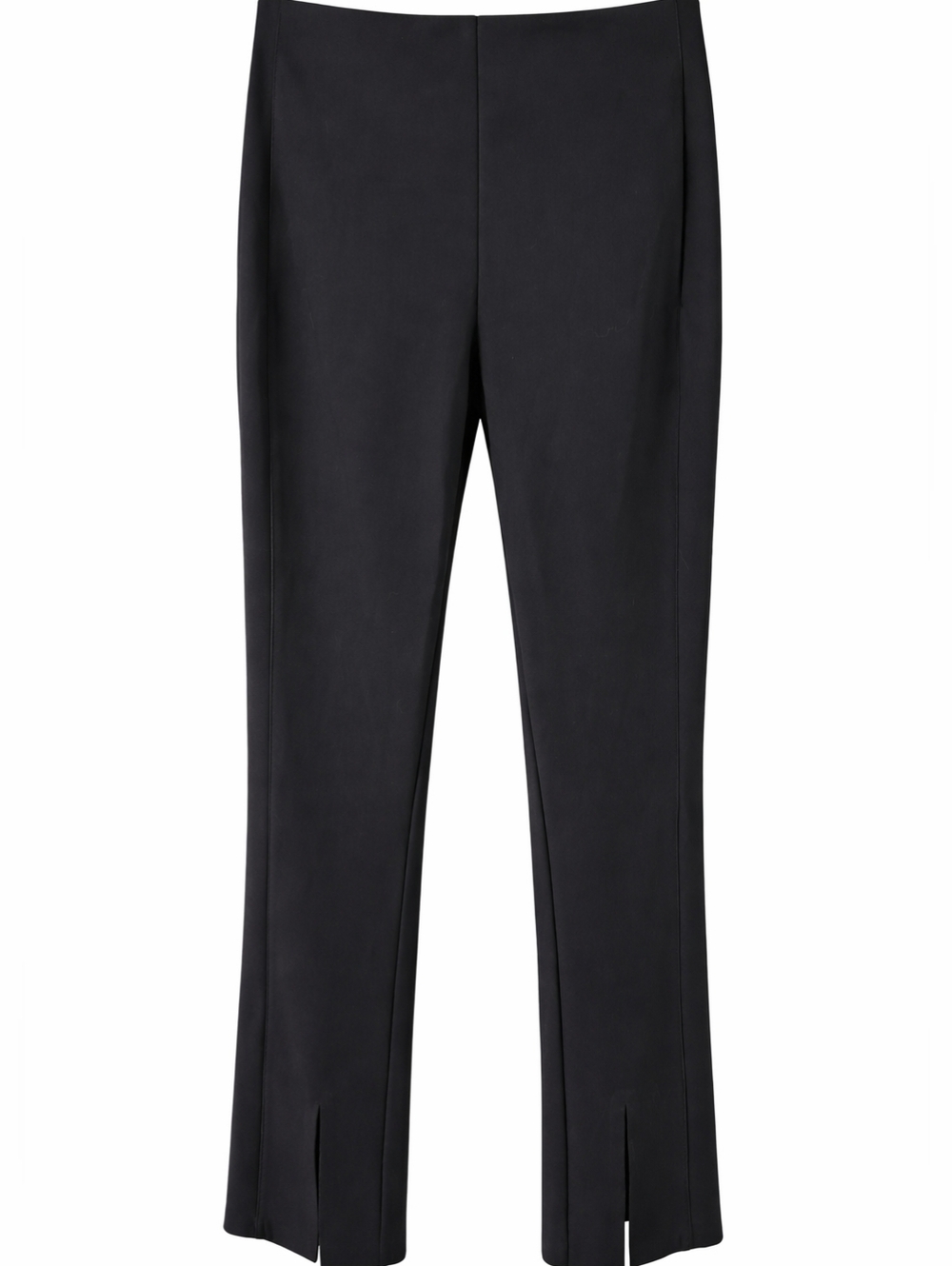 Athleta Black Stretch Pants Straight Split Hem Workwear Active Everyday 2